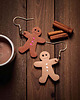 kolczyki z masy plastycznej Świąteczne kolczyki pan ciastko gingerbread man handmade