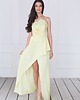 sukienki maxi damskie Sukienka "Laura" - cytrynowa maxi