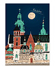 plakaty Plakat Kraków Wawel Katedra Noc