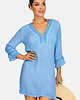 tuniki damskie Niebieska tunika damska   Sukienka plażowa przed kolana