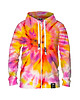 bluza z kapturem damska Damska Bluza Expres Zamek DR.CROW Tie Die Pink