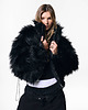 kurtki damskie Sztuczne futro długi włos black faux FUR(IOUS) Jacket