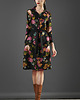 sukienki midi damskie Czarna szmizjerka w kwiaty PALOMA