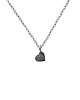 złote naszyjniki LANE little heart / black silver necklace
