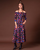 sukienki midi damskie Sukienka - Sandy Midnight Flower