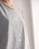 t-shirt damskie Srebrny alchemic  na średnioszarym melanżu Oversize