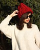 czapki damskie Czapka handmade beanie z wełną merino bulky