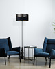 lampy podłogowe Glamour lampa podłogowa do salonu z abażurem ROMA GLAM