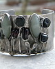 bransoletki z kamieni naturalnych (zam) Surowe czarne turmaliny   - BRANSOLETA MANKIET  CUFF