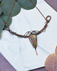 kolie Miedziany naszyjnik wire wrapping z unakitem #497