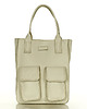 torby na ramię Torebka shopper z kieszeniami MAZZINI - Ravenna ivory beżowa