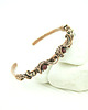 bransoletki wire wrapping Miedziana bransoleta mankietowa z rubinem