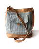 torby na ramię torebka h35 - nut&stripes -  