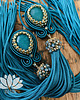 kolczyki soutache meduzy  turkusowe II  - kolczyki sutasz