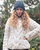 swetry damskie  Sweter warkoczowy na drutach 100% MERYNOS