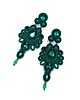 kolczyki soutache Kolczyki sutasz zielone "Magnolia" długie eleganckie w formie kwiatu