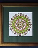 obrazy Ręcznie malowana zielona MANDALA SERCE