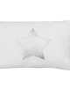 dekoracje świąteczne BIAŁA lniana poduszka ze srebrną gwiazdką