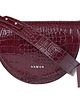 saszetka nerka Skórzana torebka nerka bordo krokodyl