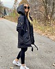 kurtki damskie PARKA SNOW black