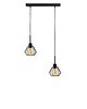 lampy wiszące Czarna lampa wisząca z drucianymi kloszami pająk regulowana LED ZAFRA LOFT