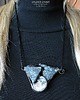 wisiory Granitowy unikalny wisior handmade ze starą monetą ciekawy PREZENT