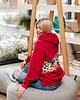 bluza z kapturem damska Bluza Clasic kangurka czerwony