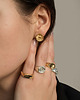 kolczyki pozłacane Srebrne kolczyki Piwonie Peony Studs, sztyfty pozłacane, biżuteria kwiatowa