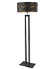 lampy podłogowe Elegancka lampa stojąca do salonu z abażurem KALIFORNIA MARMUR