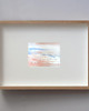 obrazy Akwarela Kwiat Zachód nad oceanem oryginalny obraz A5 21x15 cm