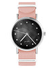zegarki damskie Zegarek - Czarny - brzoskwiniowy róż
