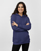bluza z kapturem damska Bluza oversize fioletowa bawełna organiczna