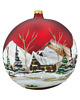 ozdoby choinkowe Bombka okrągła duża: Zimowy Pejzaż czerwony
