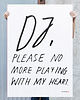 plakaty DJ please - Plakat typograficzny Techno Rave Czarno biały minimalistyczny