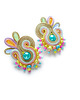 kolczyki soutache Secret Garden - pastelowe kolczyki soutache