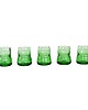 szklanki i kieliszki Komplet zielonych szklanek, włoski design, lata 70, produkcja: Włochy