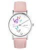 zegarki damskie Zegarek yenoo - Motyle - pudrowy róż