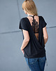 t-shirt damskie top dwustronny cupro