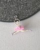 srebrne naszyjniki Srebrny wisiorek baletnica różowa  