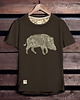 t-shirty męskie Koszulka męska DZIK brązowa