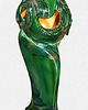 lampy stołowe Lampa-rzeźba Głowa, ceramika szkliwiona, vintage, Polska, XX w.
