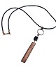 naszyjniki - inne Naszyjnik - wisior z oksydowanej miedzi i rzemienia /6/ handmade rękodzieło