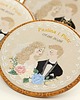Ślub - inne Personalizowana pamiątka ślubna, haft w oprawie vintage