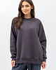 bluza bez kaptura damska Bluza basic ciepła ,,SEDA" grafit