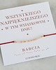 bransoletki na sznurku BABCIA - Alfabet Morse'a - Bransoletka