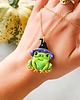 wisiory Naszyjnik z żabą, amulet na halloween, zawieszka w kształcie żaby, boho