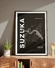 plakaty Plakat Tory wyścigowe - Suzuka