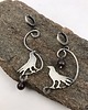 kolczyki wire wrapping Kruki z granatami