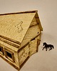 klocki i zabawki drewniane Zabawkowa stajnia dla koników, domek dla koni