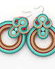 kolczyki soutache Boho koła